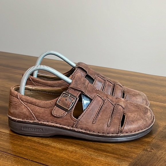 Birkenstock Shoes - Birkenstock Women’s Brown Leather Madeira Fisherman Closed Toe Sandals Size 8
